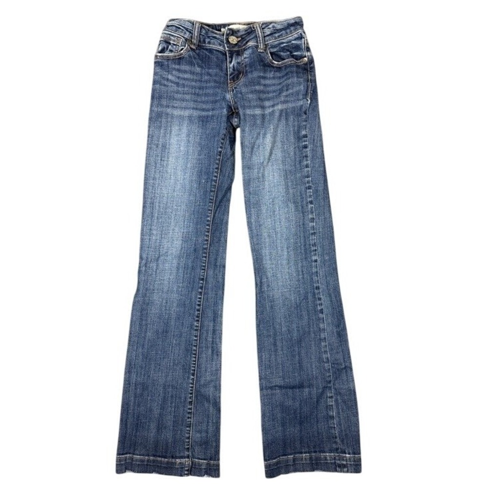 Tin Haul Womens Bootcut Jeans Blue Medium Wash Low Rise Stretch Size 25L